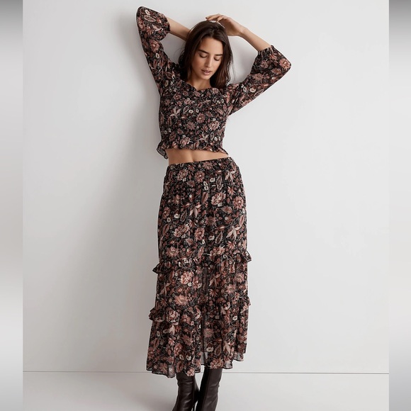 Madewell Dresses & Skirts - Madewell Ruffle Tiered Midi Skirt